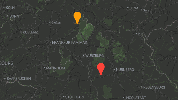 Map of company locations
