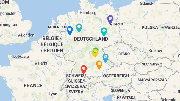 Map of company locations