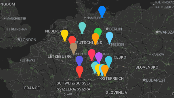 Map of company locations