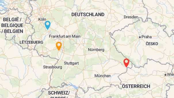 Map of company locations