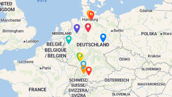 Map of company locations