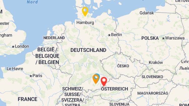 Map of company locations