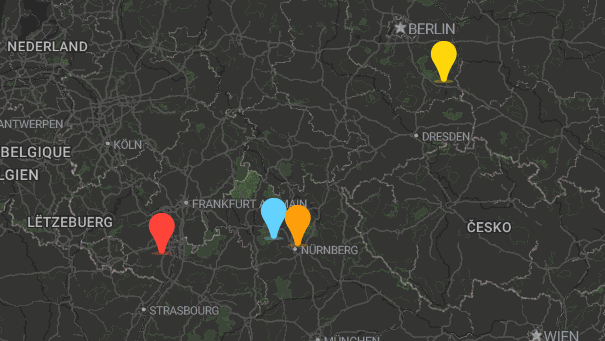 Map of company locations