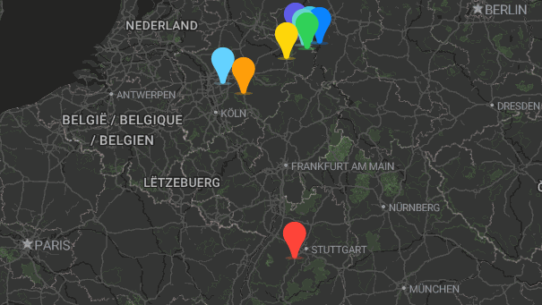 Map of company locations