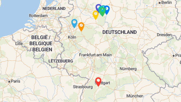 Map of company locations