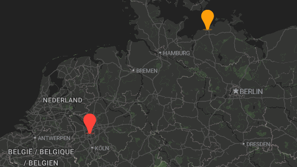 Map of company locations