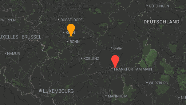 Map of company locations