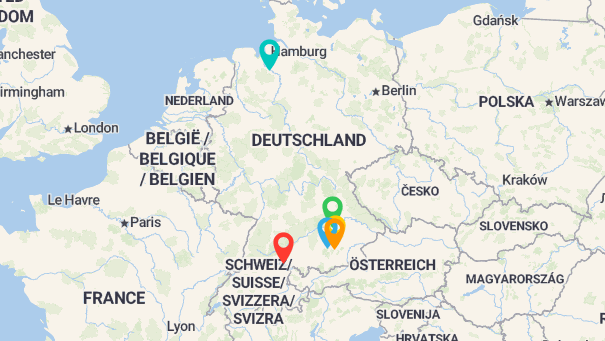 Map of company locations