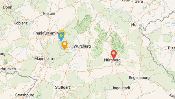 Map of company locations