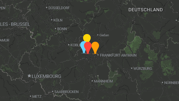 Map of company locations