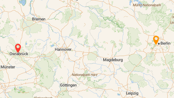 Map of company locations