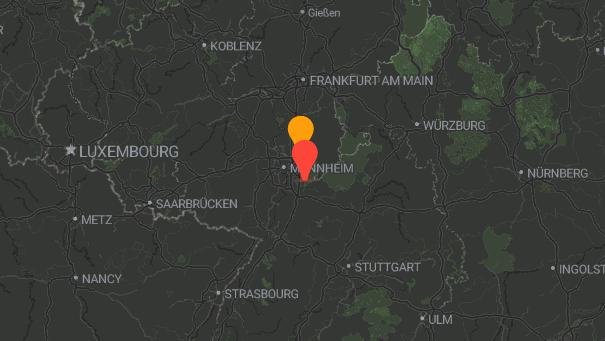 Map of company locations