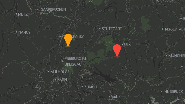 Map of company locations