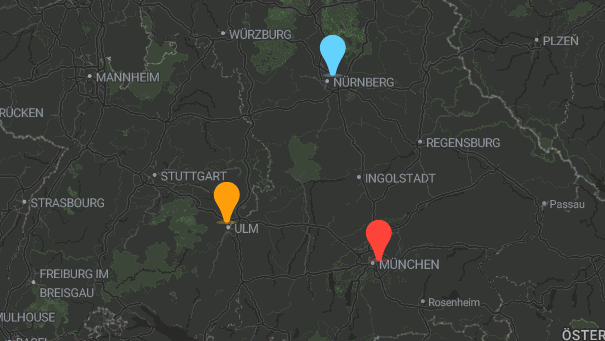 Map of company locations