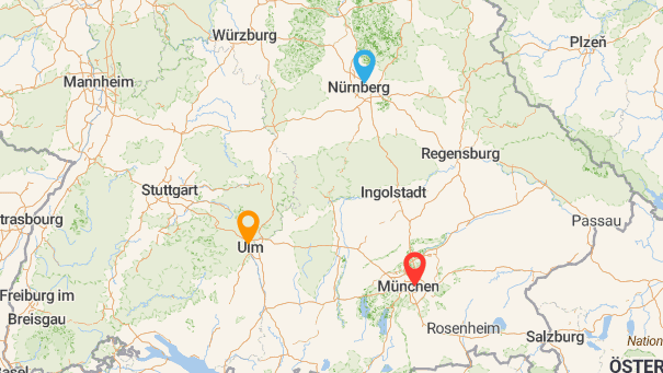 Map of company locations