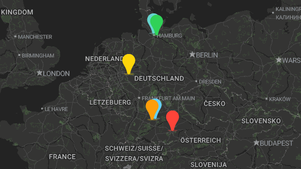 Map of company locations
