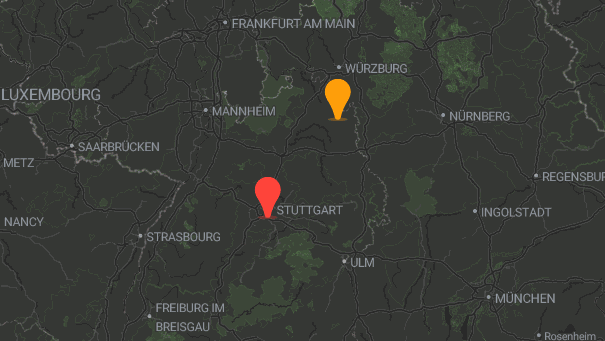 Map of company locations