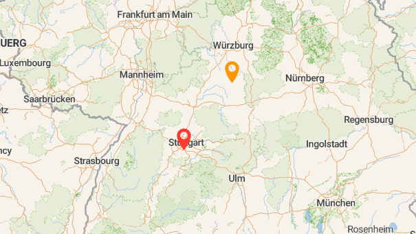 Map of company locations