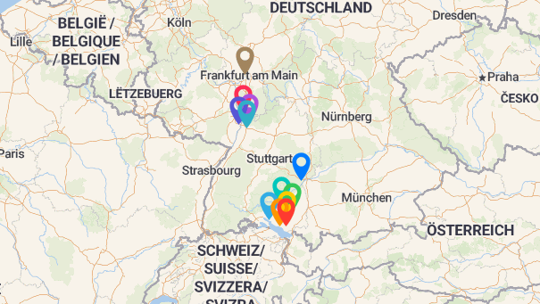 Map of company locations