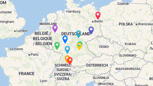 Map of company locations