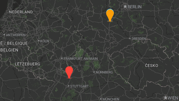 Map of company locations