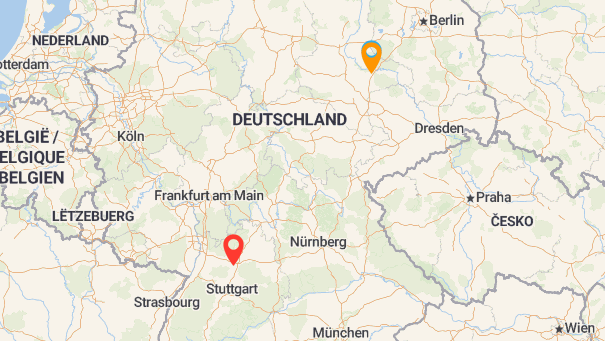 Map of company locations