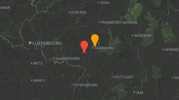 Map of company locations