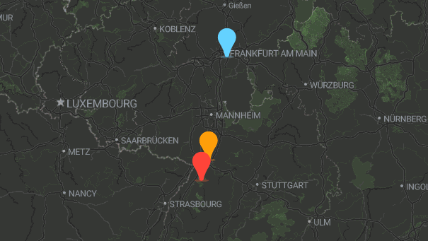 Map of company locations