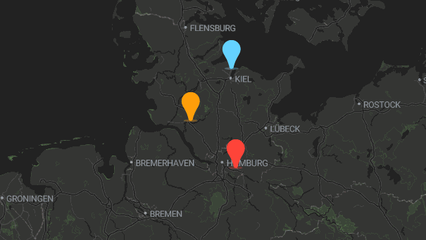 Map of company locations