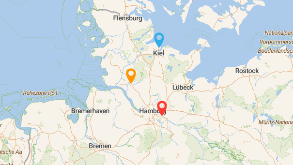 Map of company locations