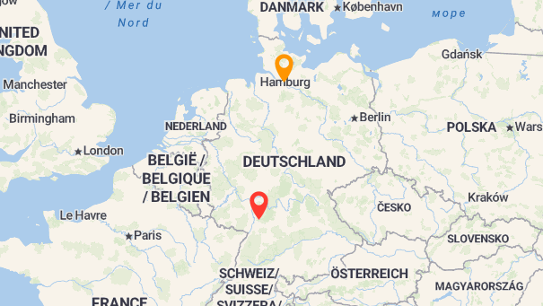 Map of company locations