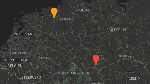 Map of company locations