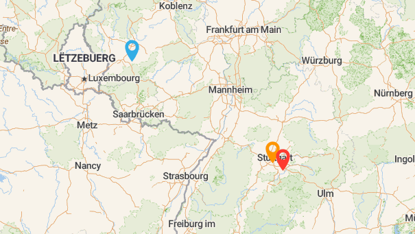Map of company locations
