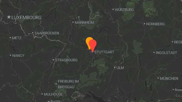 Map of company locations