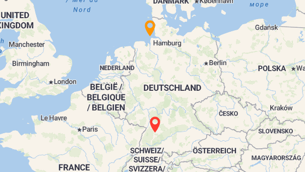 Map of company locations