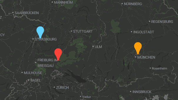Map of company locations