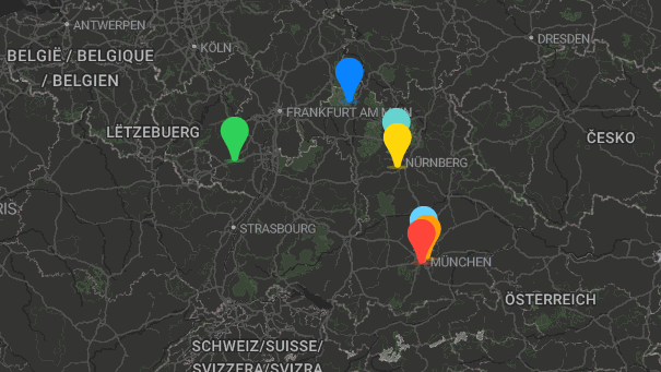 Map of company locations