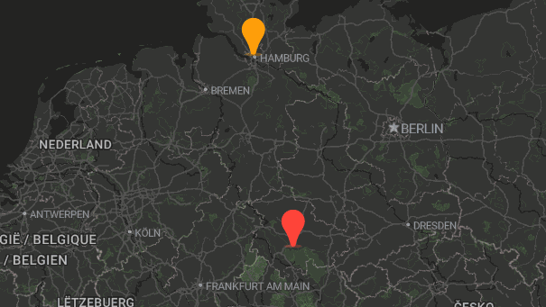 Map of company locations
