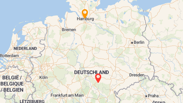 Map of company locations