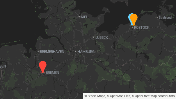 Map of company locations