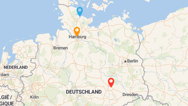 Map of company locations