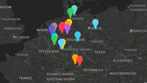 Map of company locations