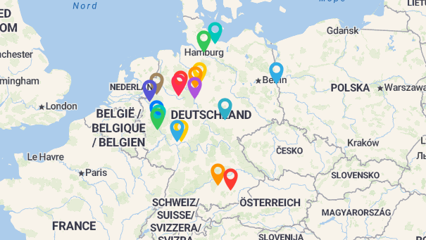 Map of company locations