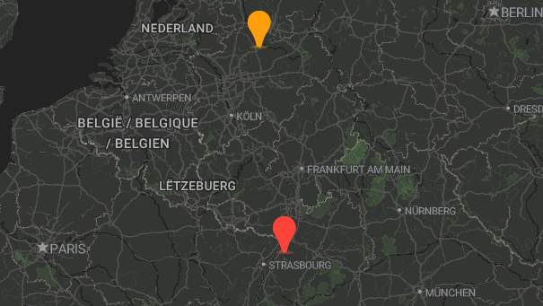 Map of company locations