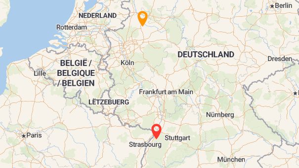 Map of company locations