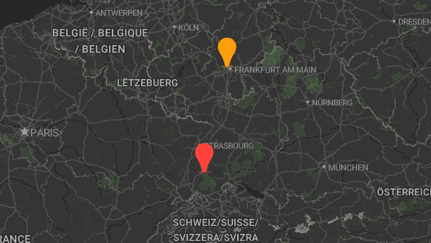 Map of company locations