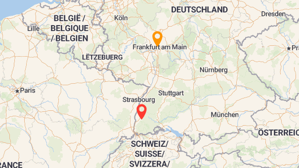 Map of company locations