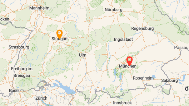 Map of company locations