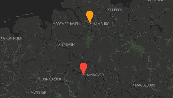 Map of company locations