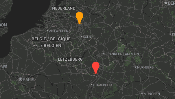 Map of company locations